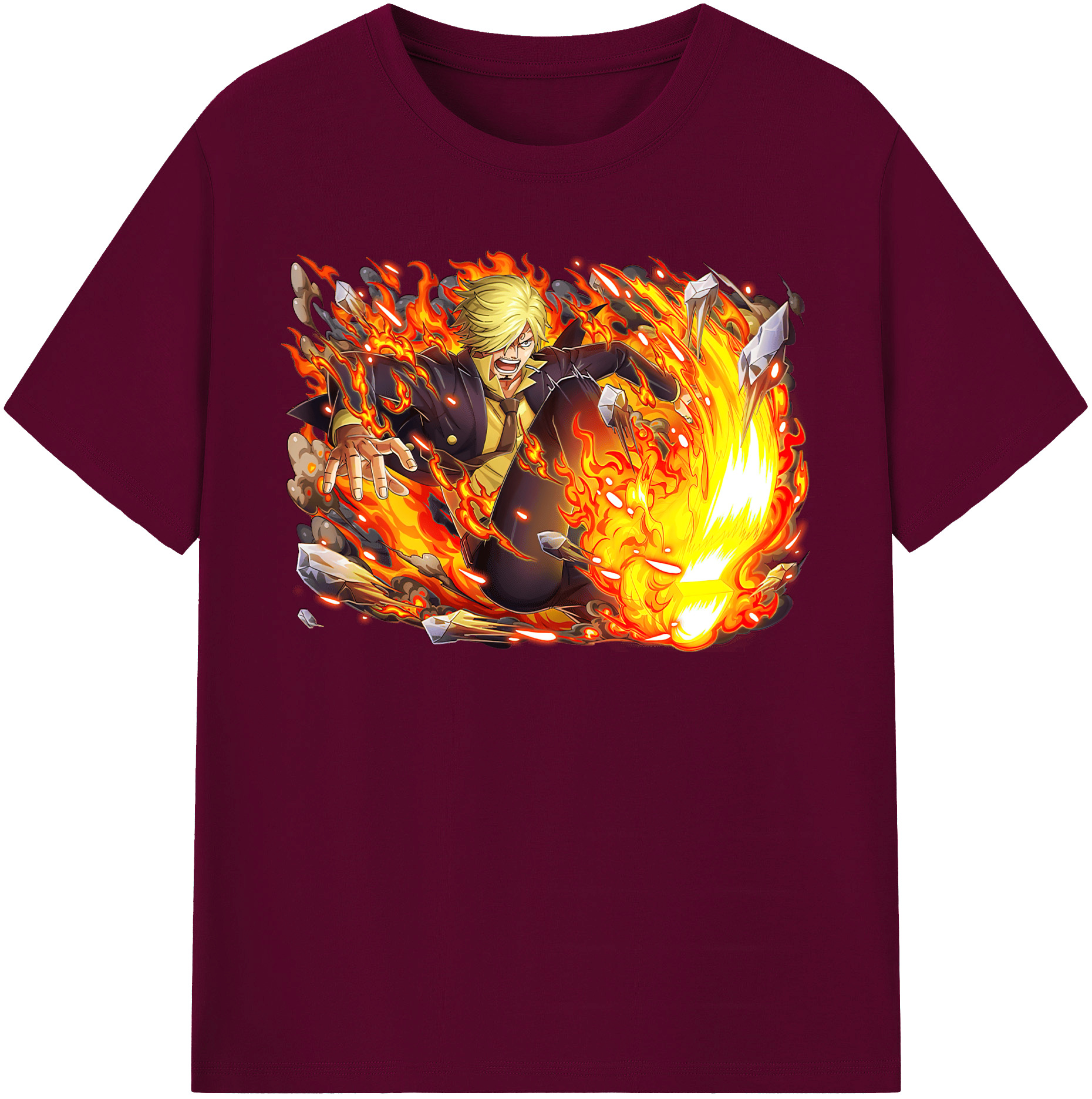（画像用） ワンピース サンジ ONE PIECE Sanji レディースカジュアルプリントTシャツ（綿100％）